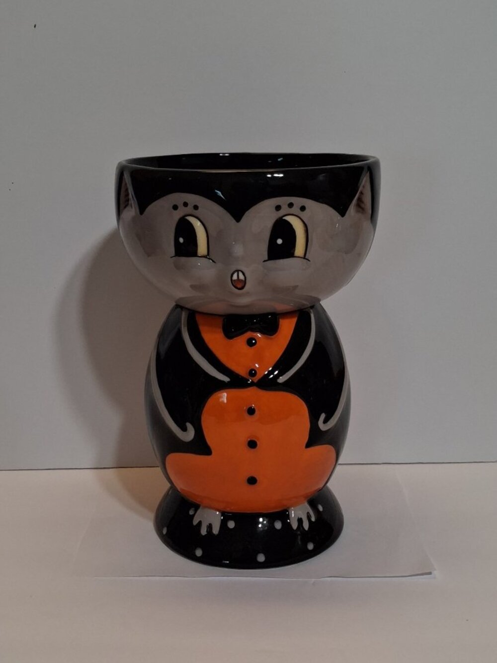 Johanna Paker Halloween Standing Bat Vampire Bowl Buddy